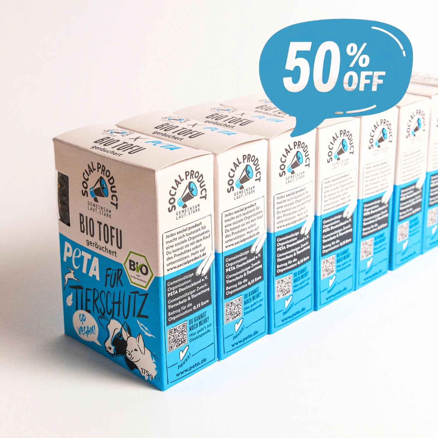 # Bio Tofu x PETA – 8 x 175 g - GROSSPACKUNG – Bild 3